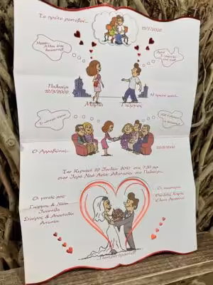 Alternative view of Προσκλητήρια γάμου 5306 / 227 (20χ14)