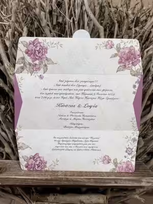 Alternative view of Προσκλητήρια γάμου 2674 / 238 (22,5χ10)