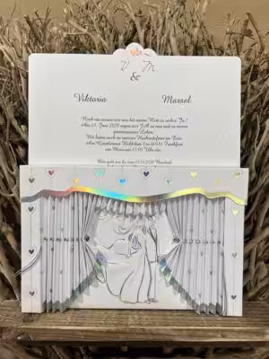 Alternative view of Προσκλητήρια γάμου 3560 / 210 (24.5χ18.5)