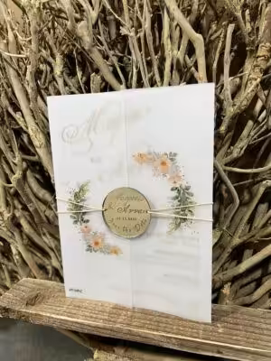 Alternative view of Προσκλητήρια γάμου eΤΓ09Ριζ (16χ21.5)