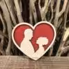 xg1029a 3 ΞΓ1029 (10χ9) Red couple heart wood