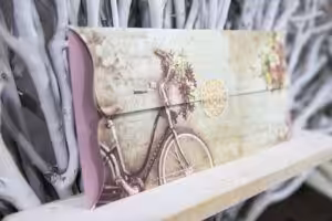 Alternative view of Προσκλητήρια γάμου 70323 / 128 (22,5χ10)