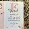 IMG 6568 Προσκλητήρια βάπτισης ΒΚ2201 MONOGRAM GIRL (15Χ21)